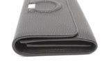Salvatore Ferragamo Gancini Black Leather City Chain Wallet Eb1026orxsa