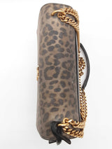 Yves Saint Laurent Ysl Sunset Leopard Print Black Crossbody Bag Do0225exzde
