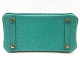 Hermes Birkin 25cm Vert Verone Green Ostrich Leather Gold Handbag Do0626ooxzxde
