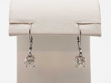 1.0 Cttw Natural Diamonds 14k White Gold 1.3g Drop Earrings Do1225cwsde