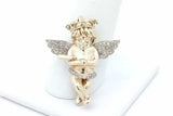 10k Yellow Gold Angel Pendant With Diamonds 5.4 Grams Eb0926lrxsa
