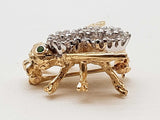 0.70 Cttw Diamonds 14k Two Tone Yellow White Gold 5.0g Bee Pin Do0425wexde