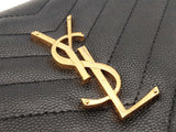 Yves Saint Laurent Cassandre Wallet On Chain Black Handbag Aa0326przsa