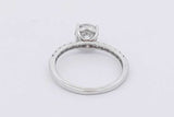 1.0ctw Center Round Diamond Ring 10k White Gold 1.7 Grams Size 5.5 Eb0425loirsa