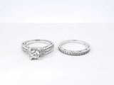 1.58 Cttw Diamond & 14k White Gold Wedding Set 8.1 Grams Size 7 Fw1224lxzxdu