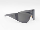 Balenciaga Oversized Studded Shield Sunglasses In Grey Crystal Fw1026lxzdu