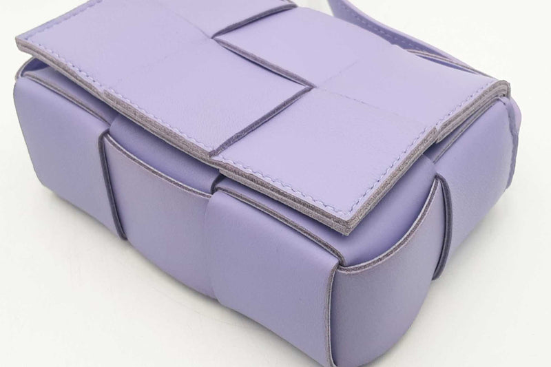 Bottega Veneta Wisteria Purple Intrecciato Mini Cassette Crossbody