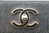 Chanel Black Quilted Caviar Leather Card Holder Wallet Eb0126wrxde