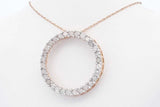 1.2ctw Diamond Circle Pendant Necklace 14k Yellow Gold 3.9g 14.5 Inch Eb625oxzdu