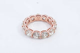 Approx. 6.5ctw Diamond Eternity Band In 14k Rose Gold 4.54g Size 6 Eb1024rxxzsa