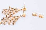 22k Yellow Gold Filigree Drop Stud Earrings 3.4 Grams Eb1125oxzde