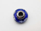 Pandora White Stars Blue Murano Glass 0.925 Silver 3.0g Charm Do0425cde