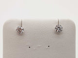 1.01 Cttw Lab Grown Diamonds 14k Wg 1.0g Screw Back Stud Earrings Do0326orxde
