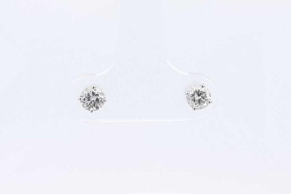 Approx. 0.4ctw Diamond Stud Earrings In 14k White Gold 0.04 Grams Eb1124loxsa