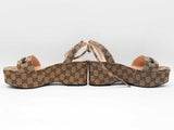 Gucci Gg Supreme Canvas Platform Sandals Size 40 Sd0926ozxdu
