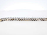 10.08 Cttw Princess-cut Diamond & 14k White Gold Square-link Tennis Bracelet 24.4 Grams 8 Inch Fw0726rxzdu