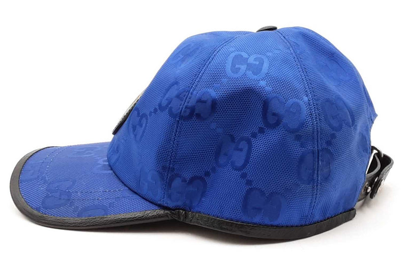 Gucci Off The Grid Blue Baseball Hat Size M 58cm Eb1125lrxdu
