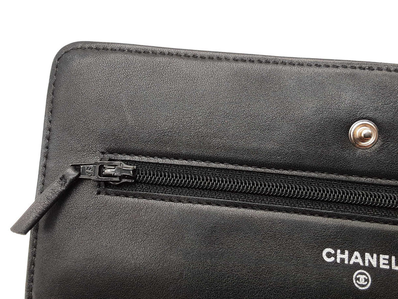 Chanel Wallet On Chain Black Quilted Patent Leather Crossbody Bag Do0825lpcrde