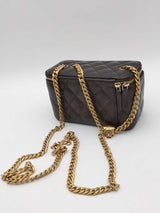Chanel Dark Brown Quilted Lambskin Pillow Crush Vanity Case Eb1026olxzsa
