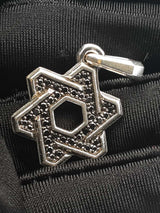 David Yurman Black Diamond & Silver Deco Star Of David Pendant 7.1g Fw0926oxzdu