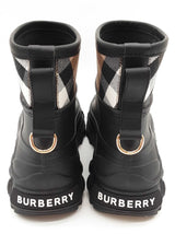 Burberry Ryan House Check Black Rubber Rain Boots Size Eu 40 Do0225lrxde