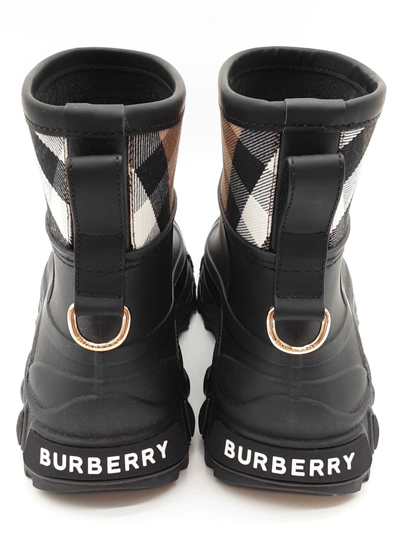 Burberry Ryan House Check Black Rubber Rain Boots Size Eu 40 Do0225lrxde