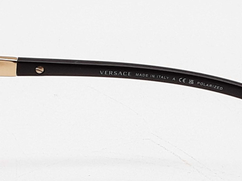 Versace Ve2168 Pale Gold Medusa Black Polorized Sunglasses Do1124exde