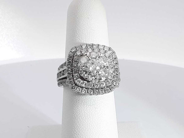 2.81ctw Diamonds 14k White Gold 9.7 Grams Ring Size 6.5 Sd0525lzizsa