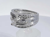 1.68 Cttw Diamond 14k White Gold Ring 10.5 Grams Size 7 Aa0825cxzsa