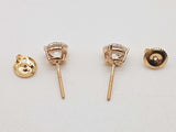 2.05 Cttw Lab Grown Diamonds 14k Yg 1.0g Screw Back Stud Earrings Do0326wcrde