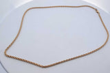 14k Yellow Gold Wheat Chain Necklace 10.7 Grams 18.5 Inch Eb0326crxde