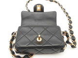 Chanel Mini Flap Bag With Cc Chain Black Handbag Aa0625wxzxsa