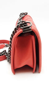 Chanel Boy Bag Red Quilted Double Stitch Sd0925oozxdu