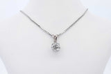 0.85ctw Diamond Pendant Necklace In 14k White Gold 3.7 Grams 18 Inch Eb0526prxde