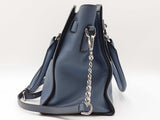 Michael Kors Hamilton Navy Blue Pebbled Leather Satchel Sd0926pzdu