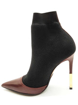 Balmain Black Red Ankle Sock Heels Size Eu/it 36.5 Do0525lxzde