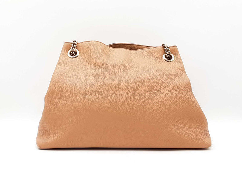 Gucci Soho Chain Shoulder Bag In Tan Pebbled Calfskin Fw0825pzxdu
