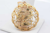 18k Yellow Gold Egyptian Motif Decorative Pendant 7.1 Grams Eb0826rxzsa