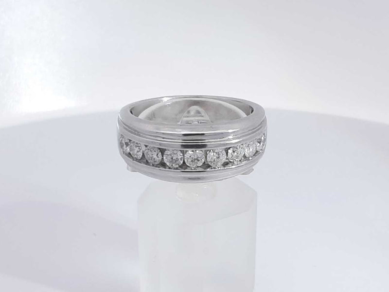 0.90 Cttw Diamond 14k White Gold Wedding Band 7.4 Grams Size 10 Aa0825worsa