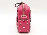 Valentino Rockstud Spike Quilted Pink Camera Bag Sd1025ocrde