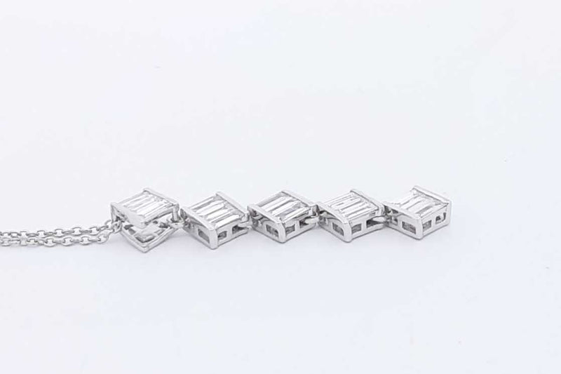 0.96ctw Lab Grown Diamond Pendant Necklace Sterling Silver 3.7g 19 In Eb0325epsa
