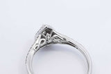 0.83ctw Diamond Ring In 10k White Gold 2.2 Grams Size 7 Eb0126lsxdu