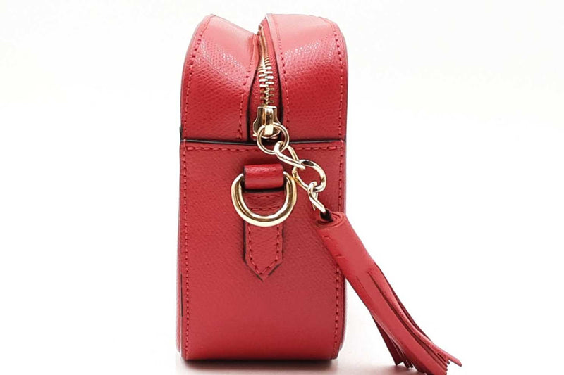 Valentino By Mario Valentino Red Leather Babette Bonbon Crossbody Eb1125lxzdu
