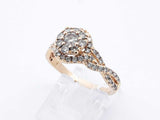 1.10 Cttw Diamond & 14k Yellow Gold Ring 3.3 Grams Size 7 Fw0824rxzdu