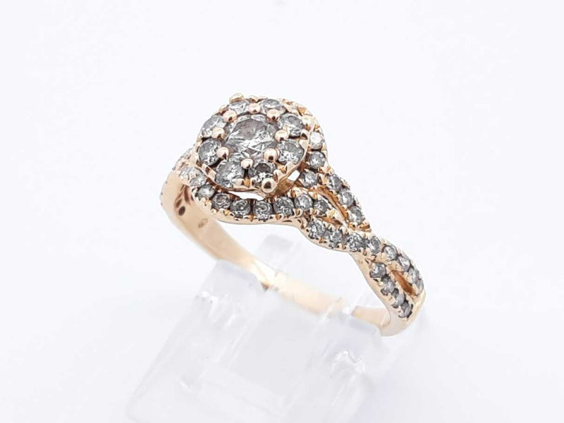 1.10 Cttw Diamond & 14k Yellow Gold Ring 3.3 Grams Size 7 Fw0824rxzdu