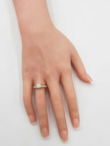 0.55 Cttw Diamond & 14k Yellow Gold Engagement Ring 4.3 Grams Size 7 Fw0226owrdu