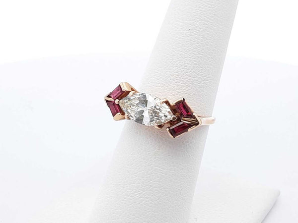 1.5ctw Diamond .40ctw Ruby 14k Yellow Gold 3.3 Grams Ring Size 6.5 Sd1224pzxzdu
