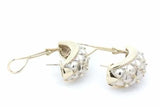 0.26cttw Diamond Quilted Omega Back Earrings 14k Gold 20.2 Grams Eb0926lopxsa
