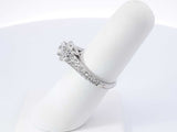0.85 Cttw Diamond & 14k White Gold Halo Engagement Ring 3.9g Size 6 Fw0326prxdu