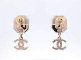 Chanel Octagon Crystal & Faux Pearl Cc Drop Stud Earrings Fw1225wrxdu